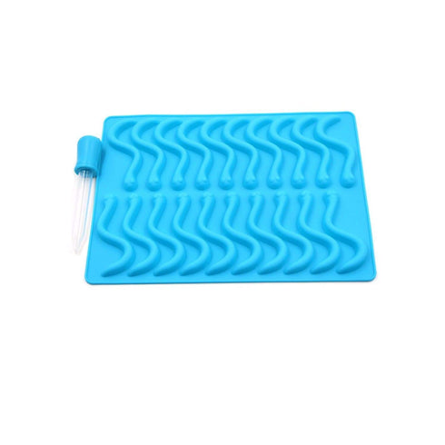 AussieSuperStore Homeware Supplies Silicone Gummy Bear Making Mold Kit Worm & Snake Shape Blue Silicone Gummy Bear Making Mold Kit Worm & Snake Shape Jelly CBSNAKEICEBLU